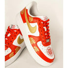 Chinese Red Orange Custom Air Force 1-shecustomize