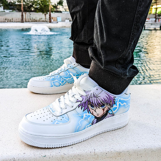 Custom Air Force 1 Baby Blue Anime Pattern-shecustomize