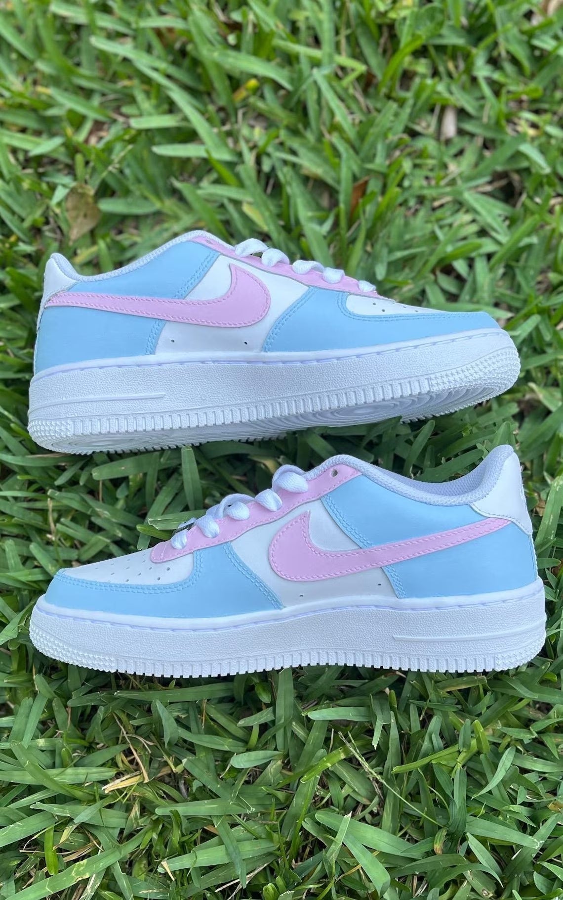Custom Air Force 1 Baby Blue Pink Cinnamoroll Cartoon