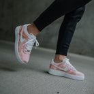 Custom Air Force 1 Baby Pink Tie Dye-shecustomize