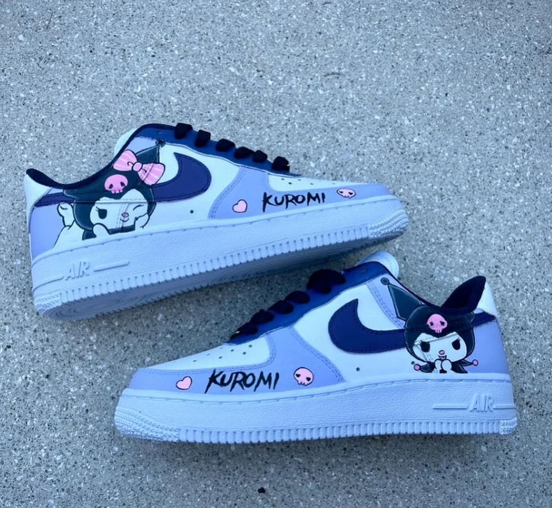 Custom Air Force 1 Baby Purple Kuromi Theme-shecustomize