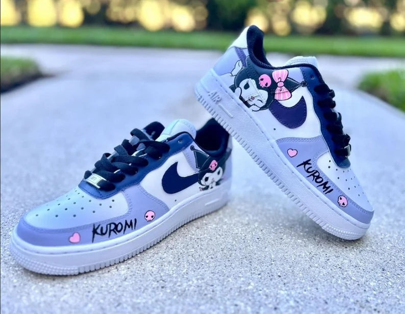 Custom Air Force 1 Baby Purple Kuromi Theme-shecustomize