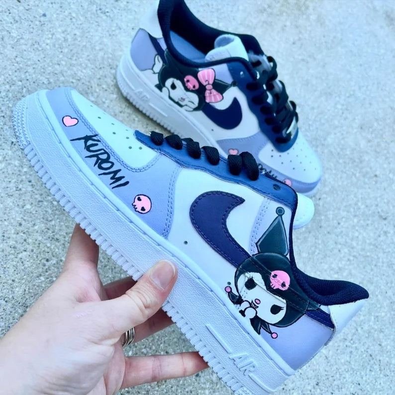 Custom Air Force 1 Baby Purple Kuromi Theme-shecustomize