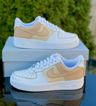 Custom Air Force 1 Beige Brown-shecustomize