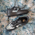 Custom Air Force 1 Black Floral Pattern-shecustomize