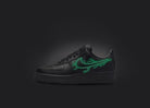 Custom Air Force 1 Black Glowing Green Pattern-shecustomize