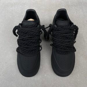 Custom Air Force 1 Black Red Chunky Rope Laces-shecustomize