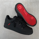 Custom Air Force 1 Black Red Chunky Rope Laces-shecustomize
