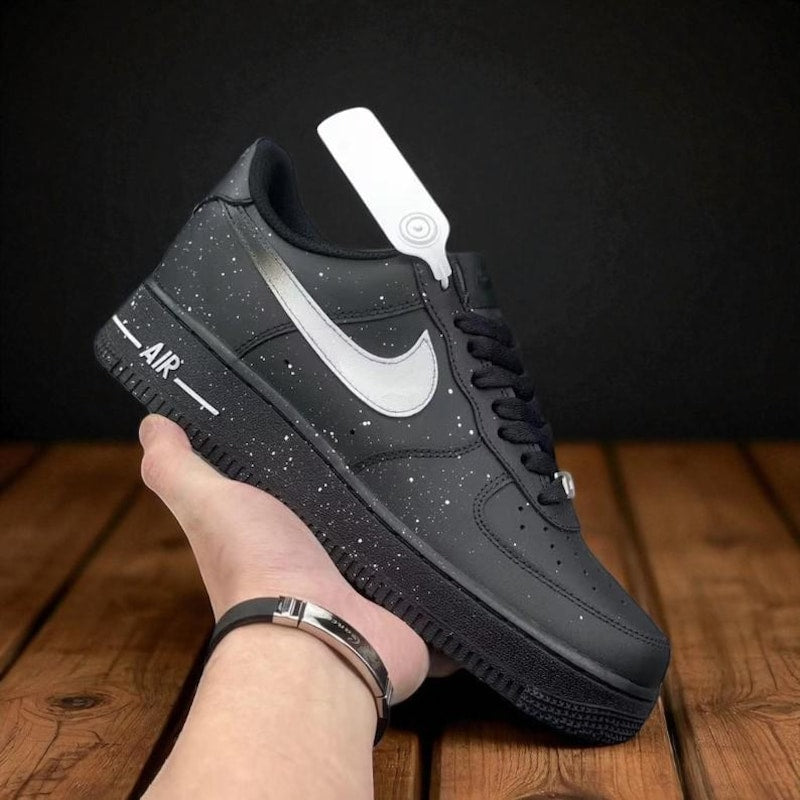 Custom Air Force 1 Black Speckles