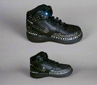 Custom Air Force 1 Black Studded Rhinestones Mid-shecustomize