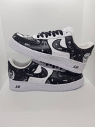 Custom Air Force 1 Black White Space Pattern-shecustomize