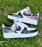 Custom Air Force 1 Black White Taylor Swift Reputation Theme-shecustomize