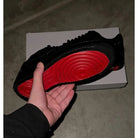 Custom Air Force 1 Black With LV Logo And Red Sole-shecustomize