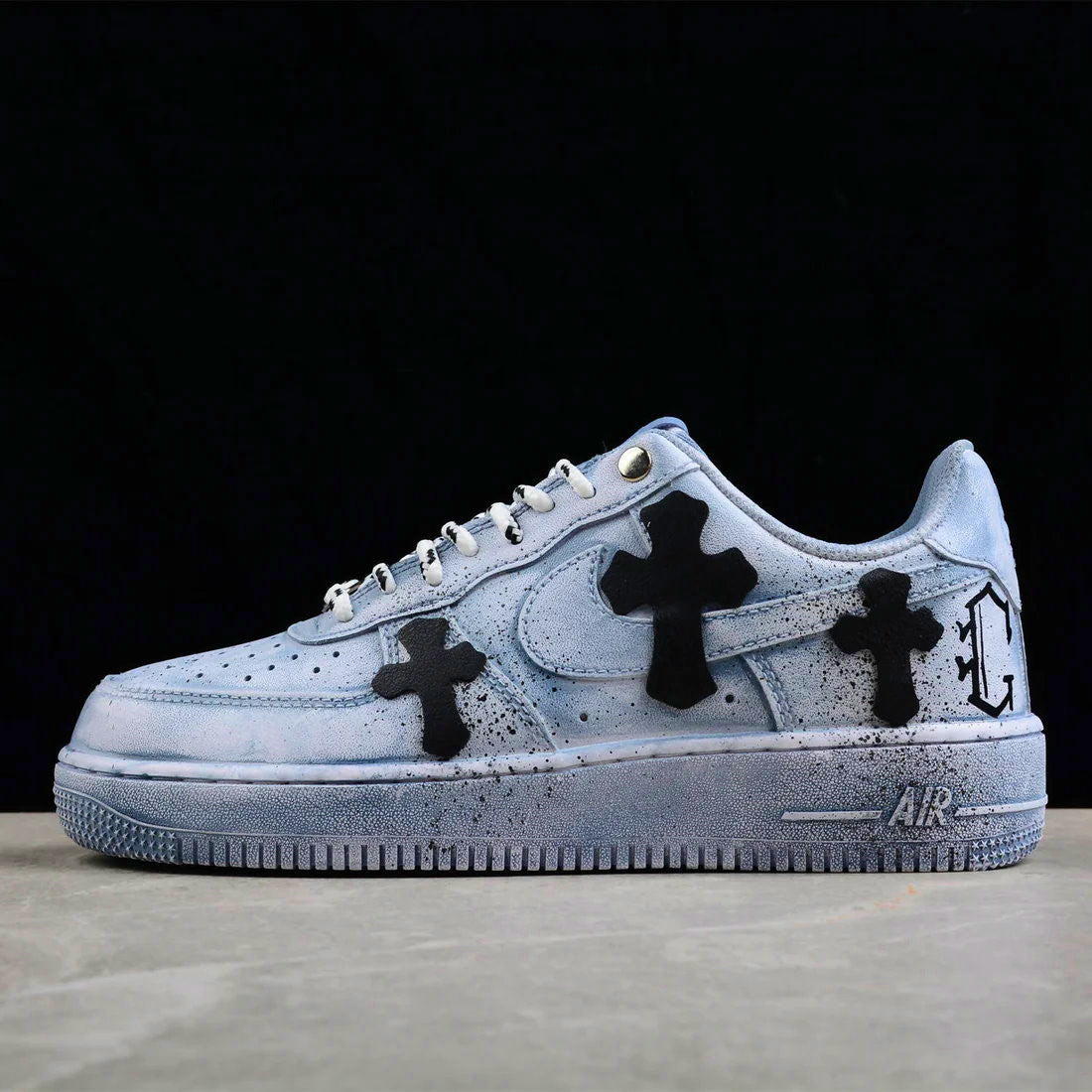 Custom Air Force 1 Blue With Crosses