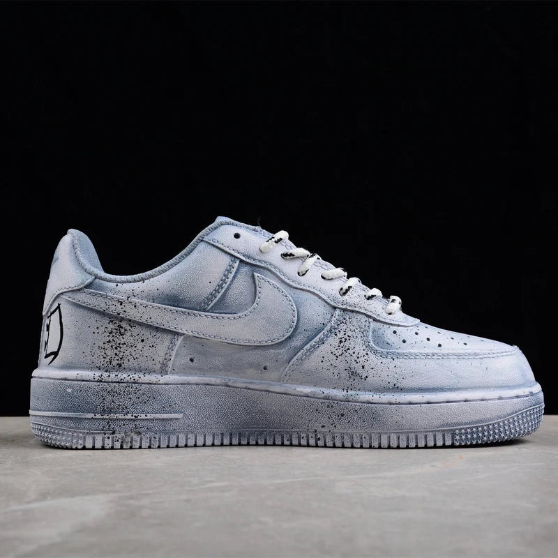 Custom Air Force 1 Blue With Crosses And Speckles