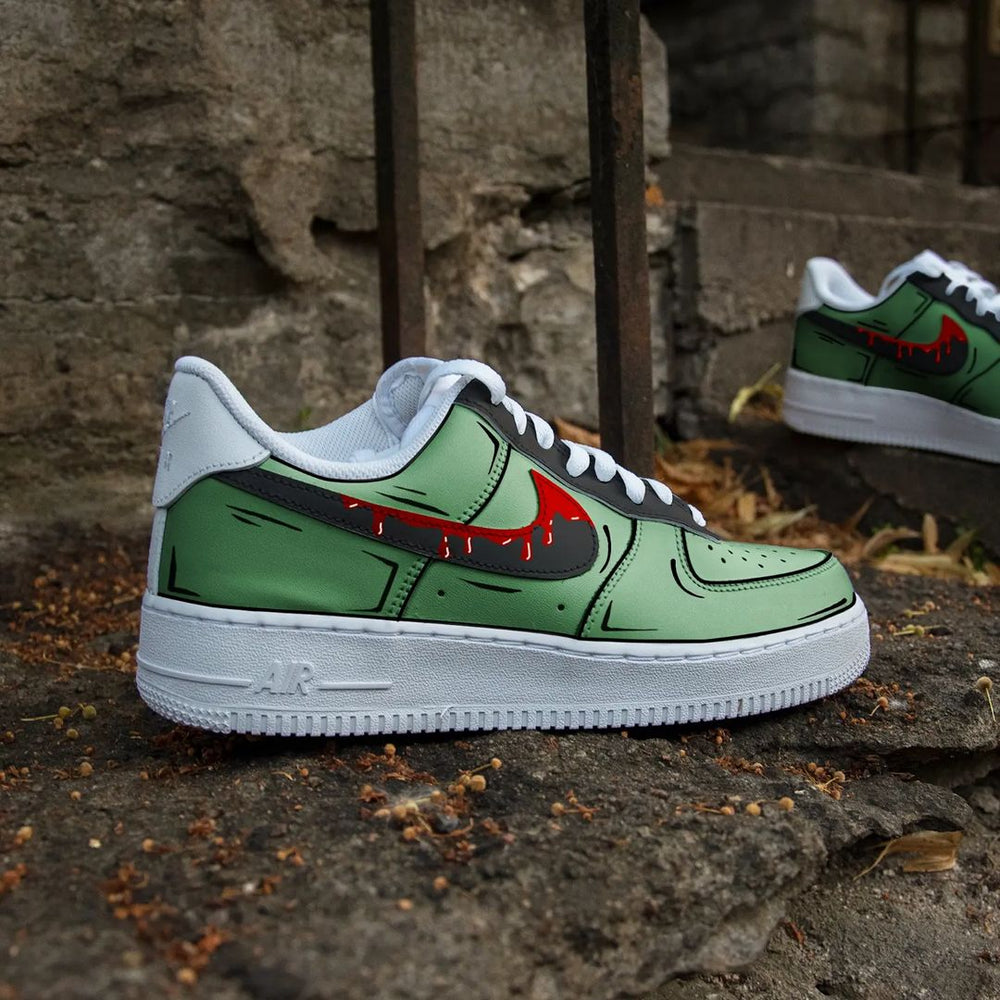 Custom Air Force 1 Green Cartoon Pattern-shecustomize