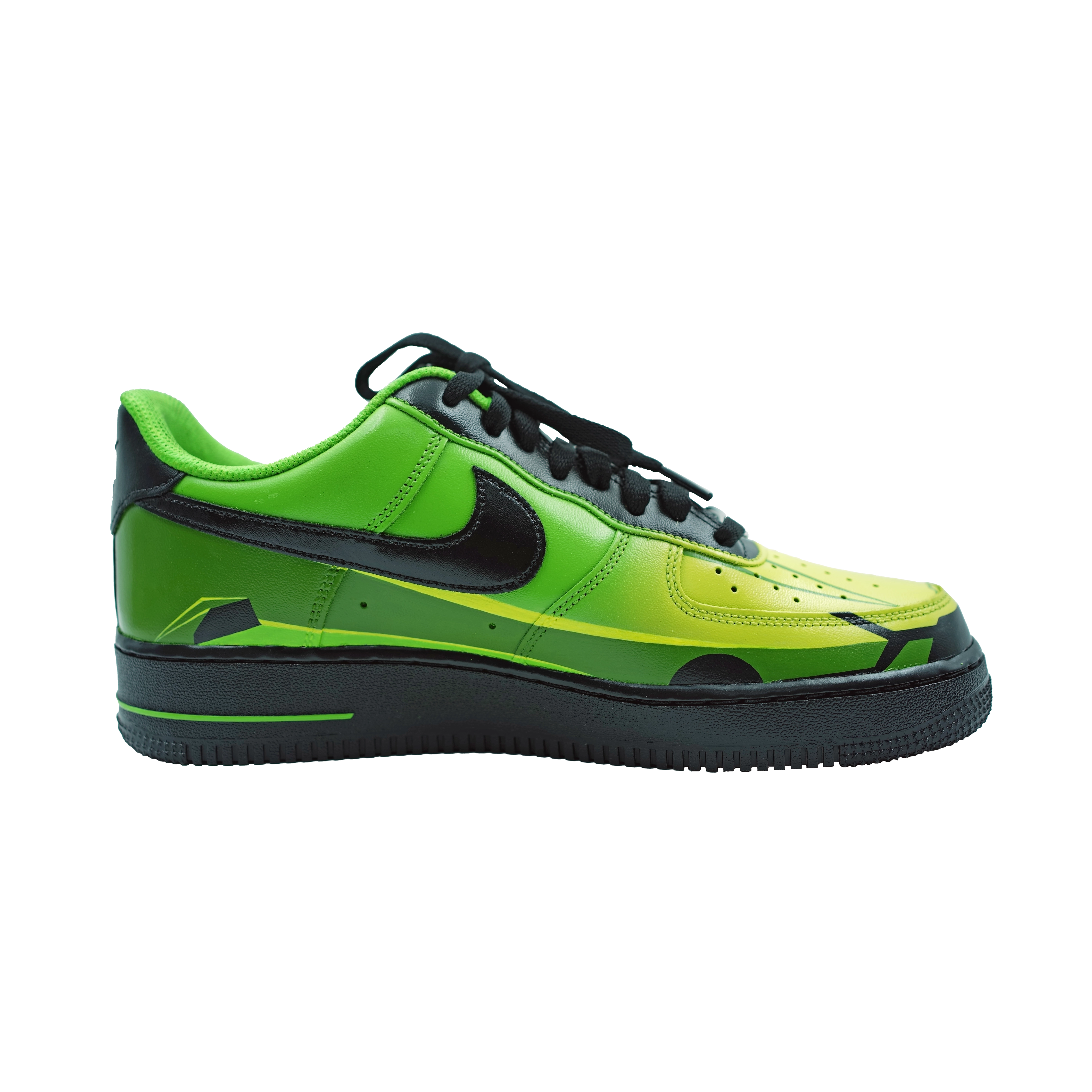 Custom Air Force 1 Green Lamborghini Design-shecustomize