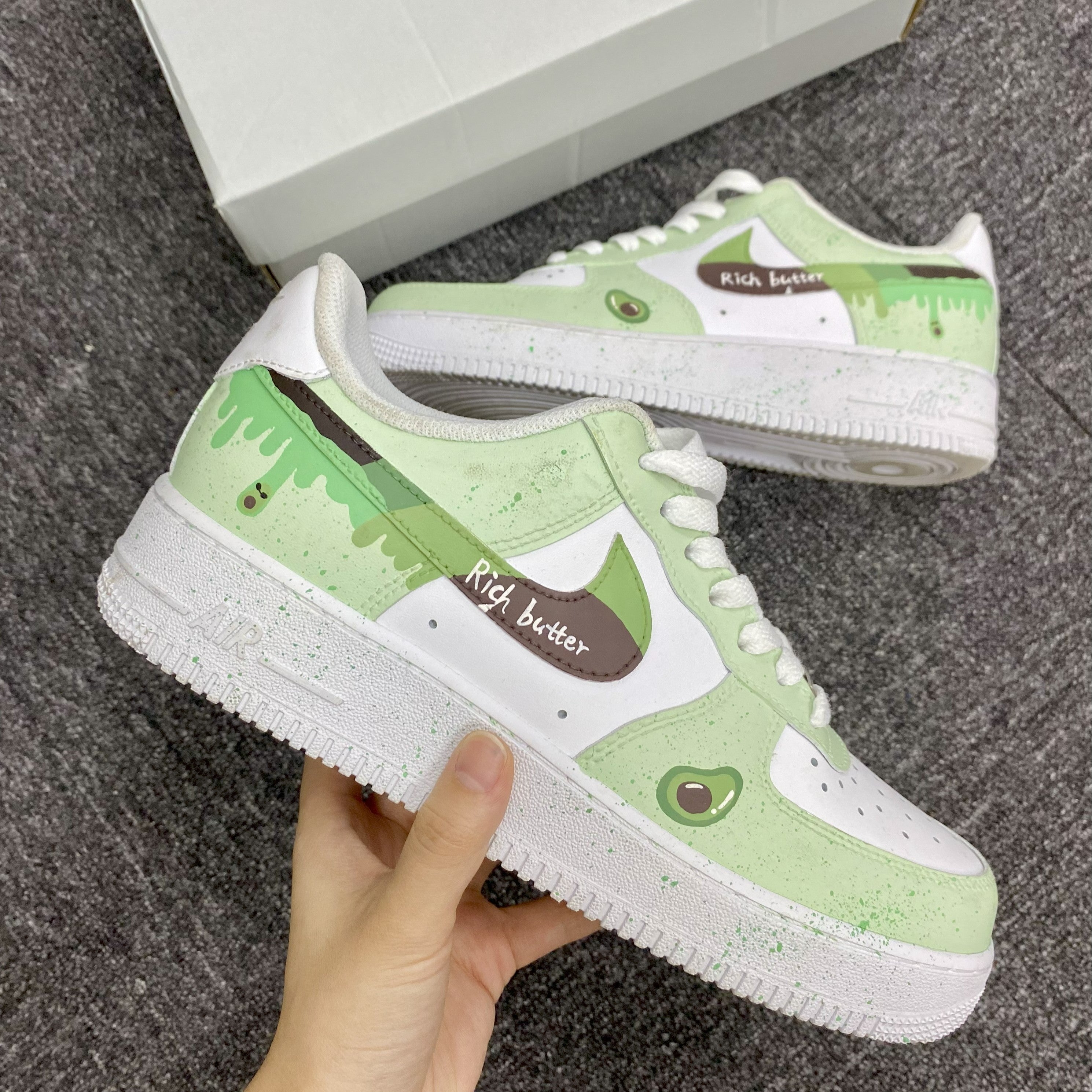 Custom Air Force 1 Light Green Avocado