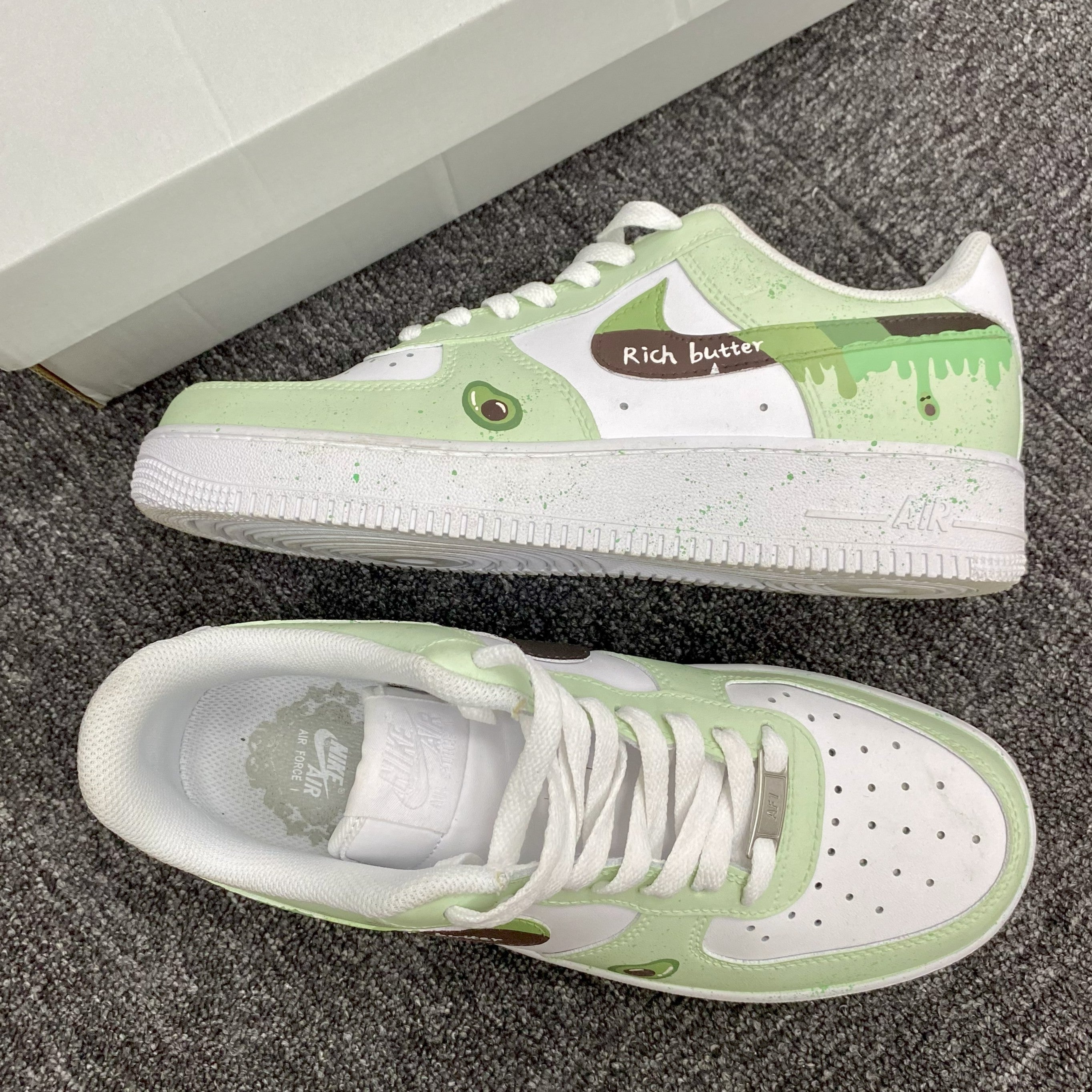 Custom Air Force 1 Light Green Avocado