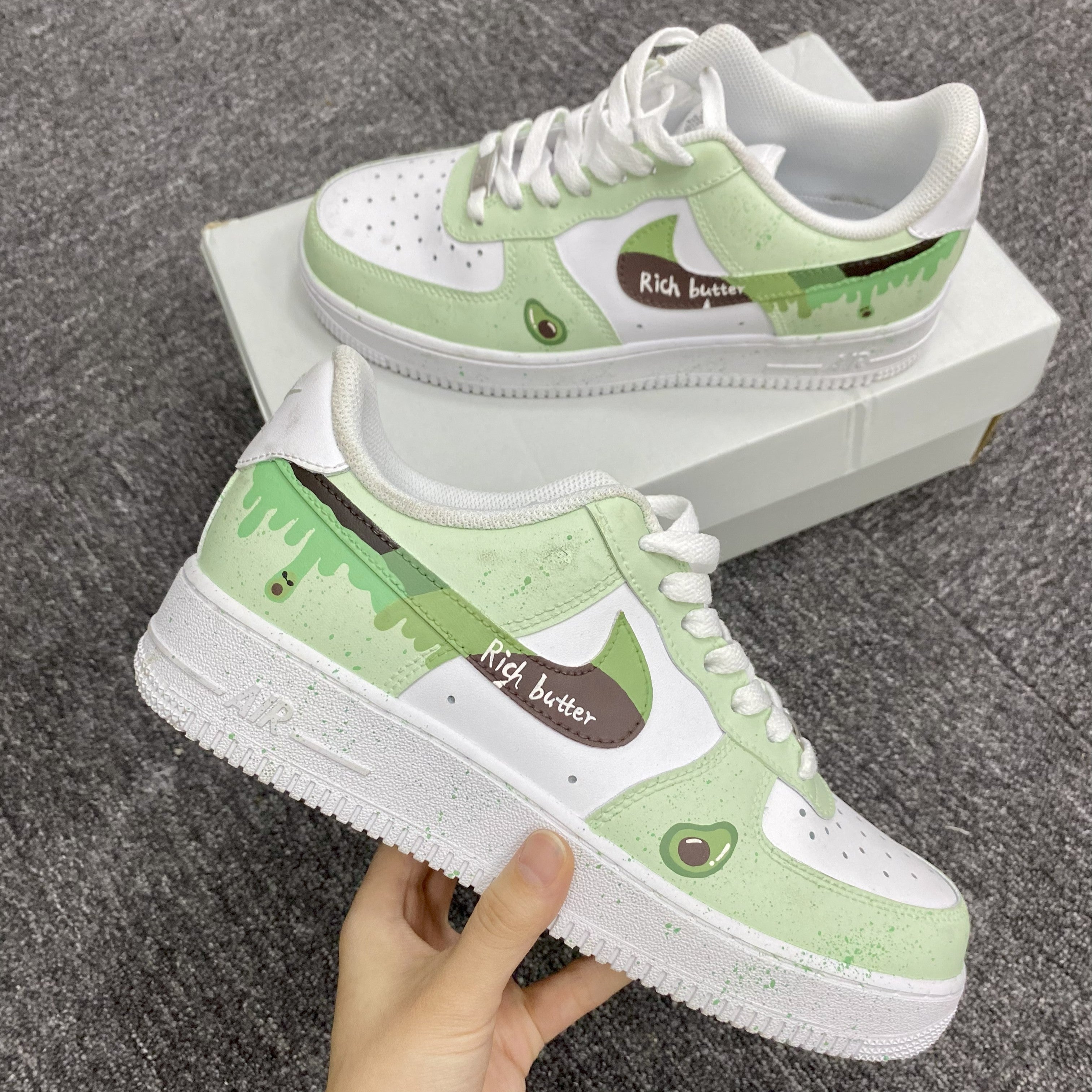 Custom Air Force 1 Light Green Avocado