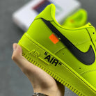 Custom Air Force 1 Neon Yellow With Black Swoosh-shecustomize