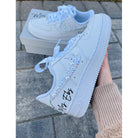 Custom Air Force 1 Pearl And Rhinestone Embellished-shecustomize