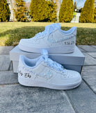 Custom Air Force 1 Pearl And Rhinestone Embellished-shecustomize
