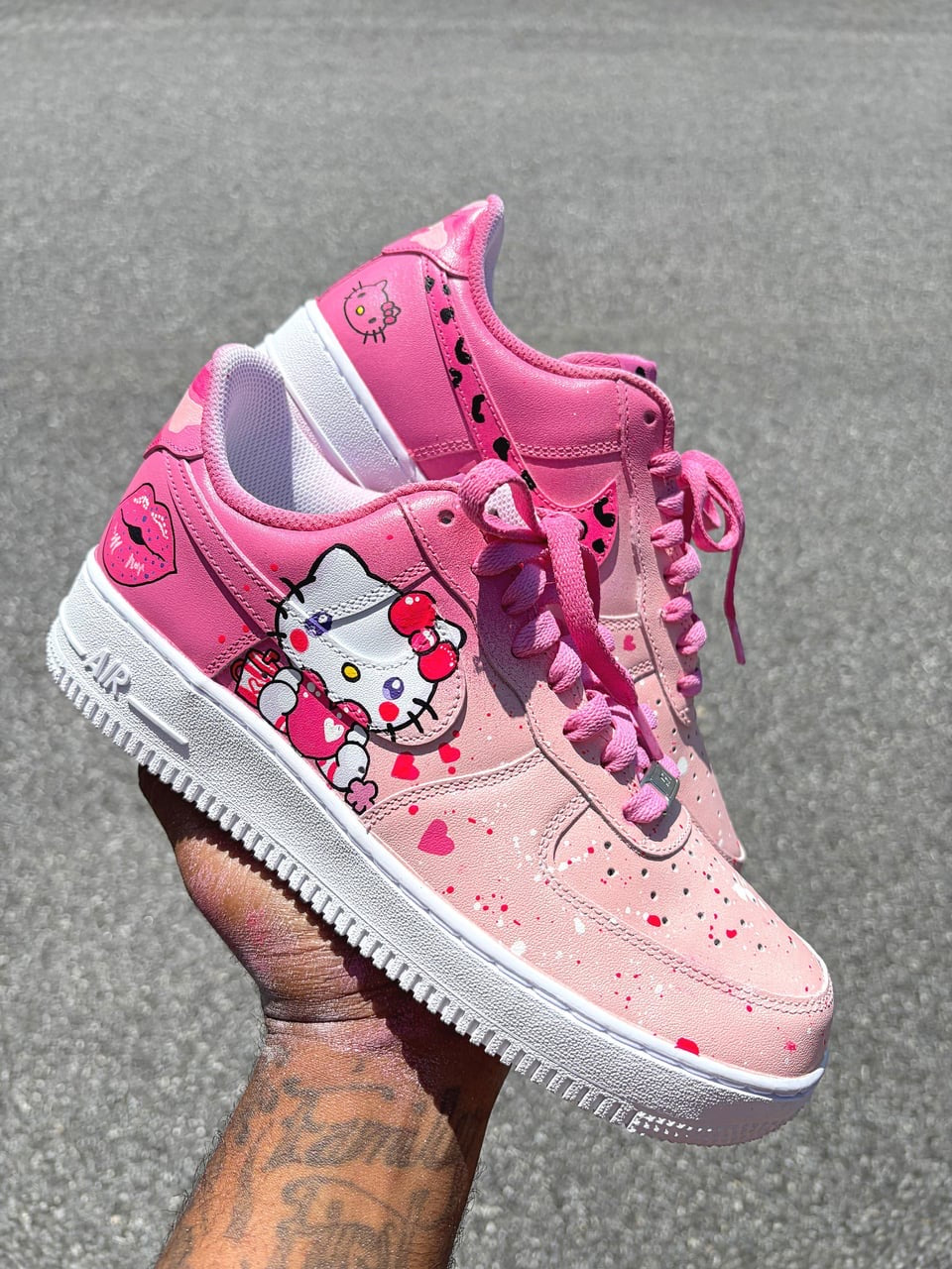 Custom Air Force 1 Pink Hello Kitty Design