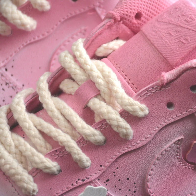 Custom Air Force 1 Pink With Crosses And Speckles
