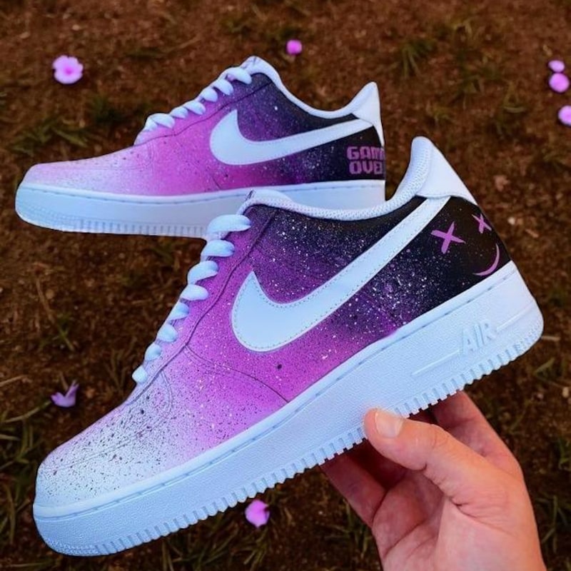 Custom Air Force 1 Purple Galaxy