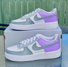 Custom Air Force 1 Purple Gray-shecustomize