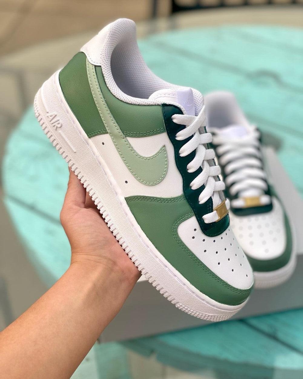 Custom Air Force 1 Sage Green-shecustomize