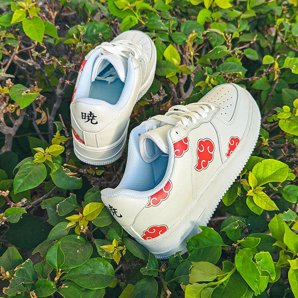 Custom Air Force 1 White Akatsuki Cloud Pattern-shecustomize