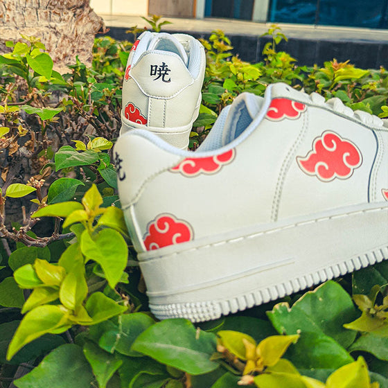 Custom Air Force 1 White Akatsuki Cloud Pattern-shecustomize