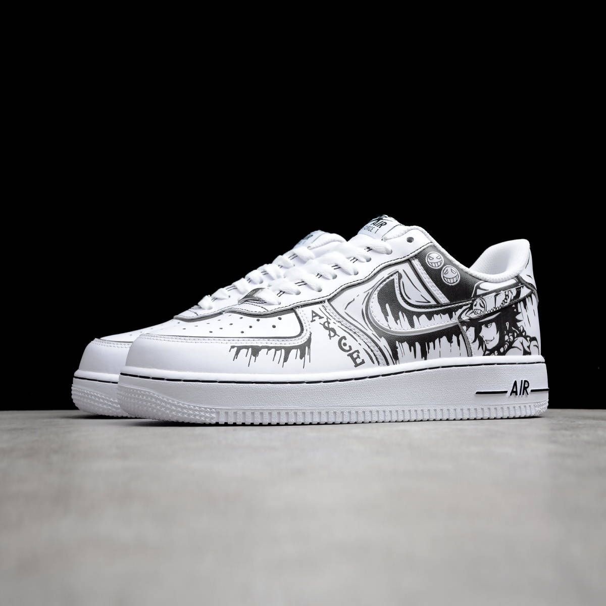 Custom Air Force 1 White Anime Graphic
