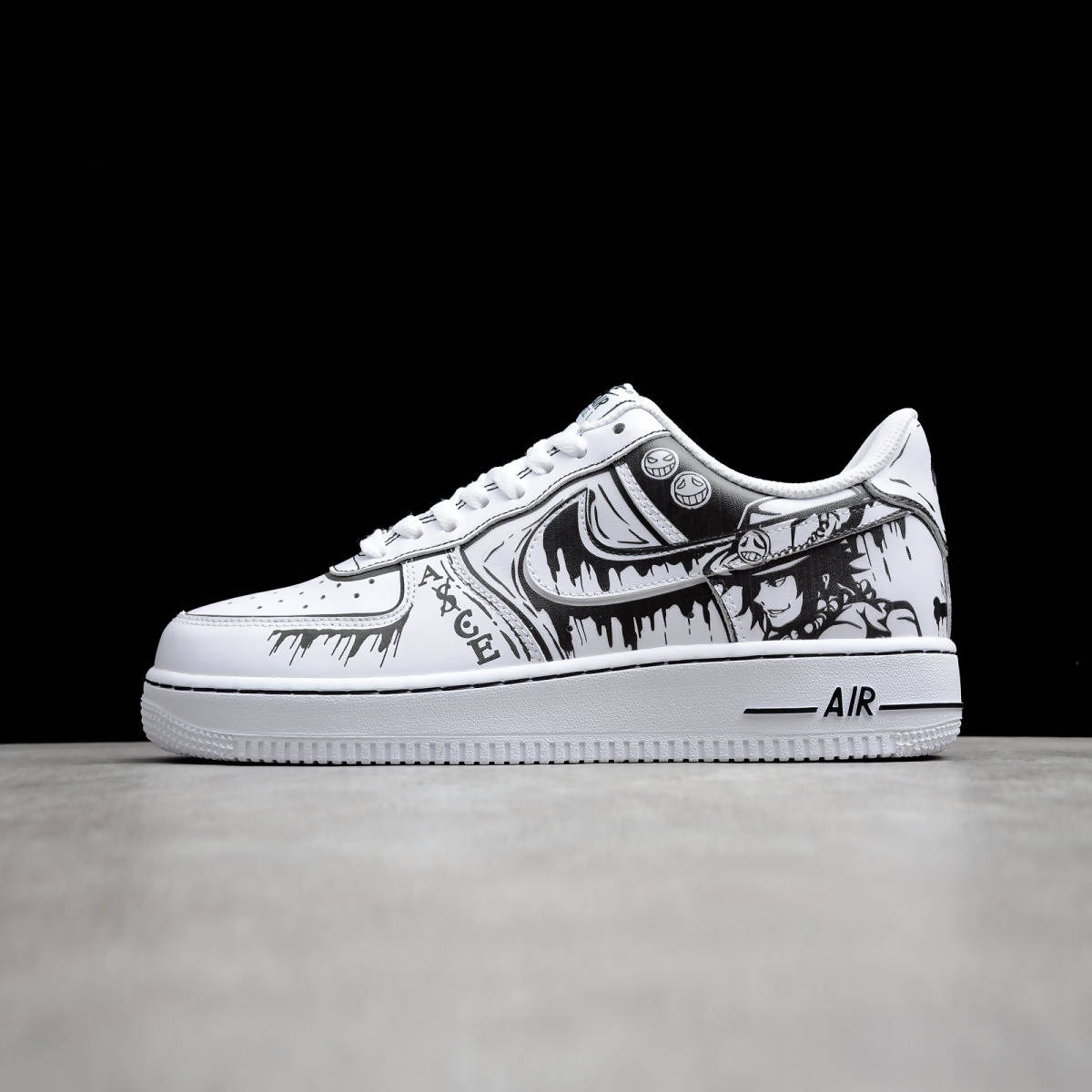 Custom Air Force 1 White Anime Graphic