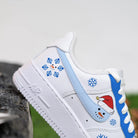 Custom Air Force 1 White Baby Blue Snowman Snowflake-shecustomize