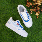 Custom Air Force 1 White Baby Blue Snowman Snowflake-shecustomize