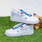 Custom Air Force 1 White Baby Blue Snowman Snowflake-shecustomize