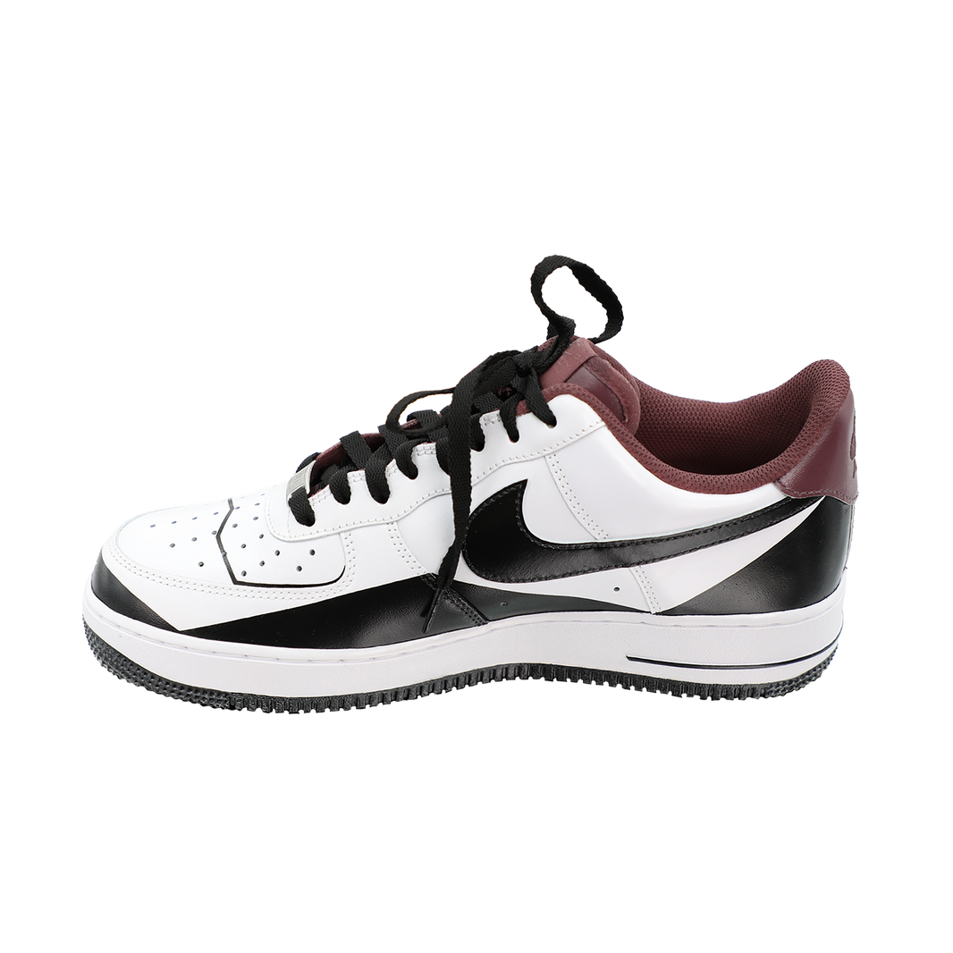 Custom Air Force 1 White Black Burgundy Lamborghini Logo-shecustomize