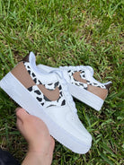 Custom Air Force 1 White Black Cow Print-shecustomize