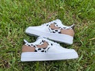 Custom Air Force 1 White Black Cow Print-shecustomize