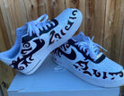 Custom Air Force 1 White Black Irregular Pattern-shecustomize