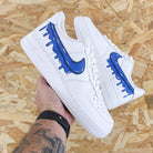 Custom Air Force 1 White Blue Dripping Design-shecustomize