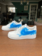 Custom Air Force 1 White Blue Lightning Pattern-shecustomize