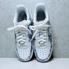 Custom Air Force 1 White Blue Splatter Pattern-shecustomize