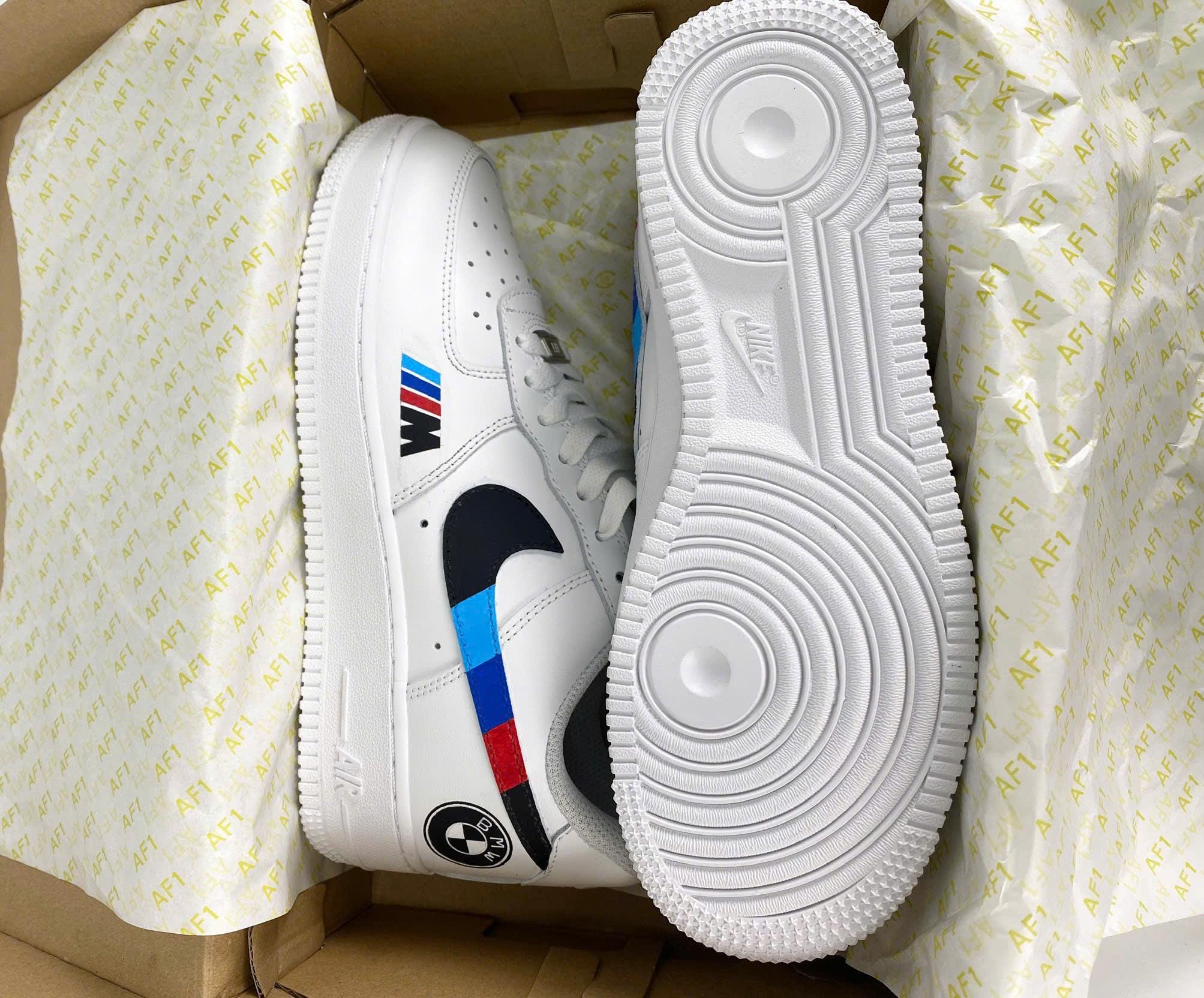 Custom Air Force 1 White BMW M Logo