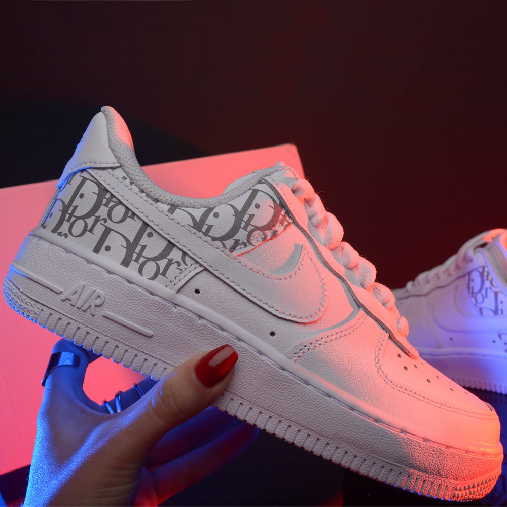 Custom Air Force 1 White Dior Pattern-shecustomize