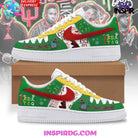 Custom Air Force 1 White Green Yellow With Graffiti Patterns-shecustomize