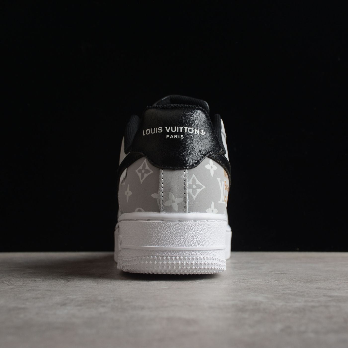 Custom Air Force 1 White Grey LV Logo